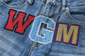 A BATHING APE Ladies' SHARK CROPPED DENIM PANTS