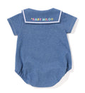 A BATHING APE BAPE KIDS BABY MILO JERSEY DENIM SAILOR COLLAR BODYSUIT