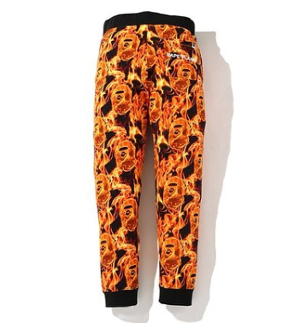 【L】bape FLAME sweat pants