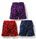 A BATHING APE COLOR CAMO SWEAT SHORTS ONLINE EXCLUSIVE