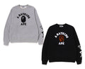 A BATHING APE TIGER CAMO COLLEGE RELAXED CREWNECK