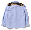 A BATHING APE BAPE KIDS BABY MILO PATCH OXFORD BD SHIRT