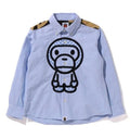 A BATHING APE BAPE KIDS BABY MILO PATCH OXFORD BD SHIRT