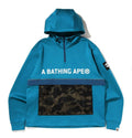 A BATHING APE 1ST CAMO POCKET RELAX DOUBLE KNIT HALF ZIP HOODIE
