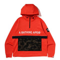 A BATHING APE 1ST CAMO POCKET RELAX DOUBLE KNIT HALF ZIP HOODIE