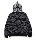 A BATHING APE TIGER CAMO TIGER RELAXED FULL ZIP HOODIE