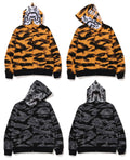 A BATHING APE TIGER CAMO TIGER RELAXED FULL ZIP HOODIE