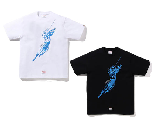 A BATHING APE BAPE x MARVEL BLACK WIDOW TEE