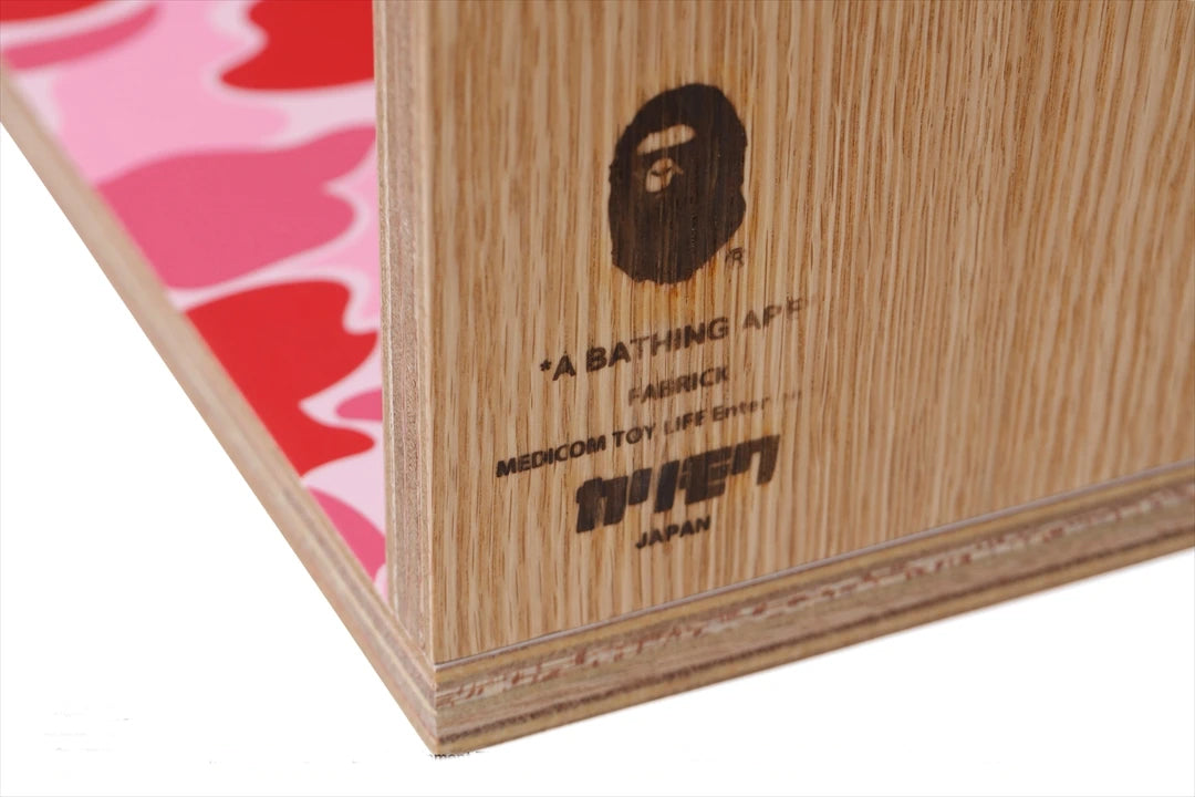 A BATHING APE BAPE X FABRICK X KARIMOKU ABC CAMO SQUARE SHELF BAPE HOME PINK