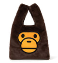 A BATHING APE BABY MILO STORE BABY MILO FUR TOTE BAG