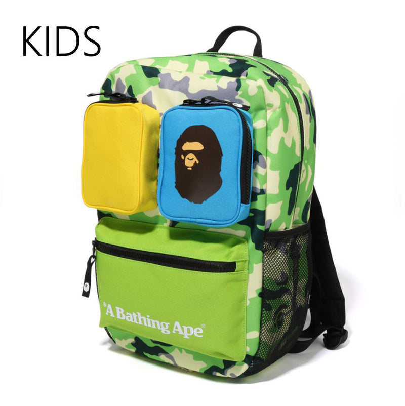 A BATHING APE BAPE KIDS WOODLAND CAMO DAYPACK