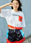 A BATHING APE Ladies' COLOR BLOCK SHORTS