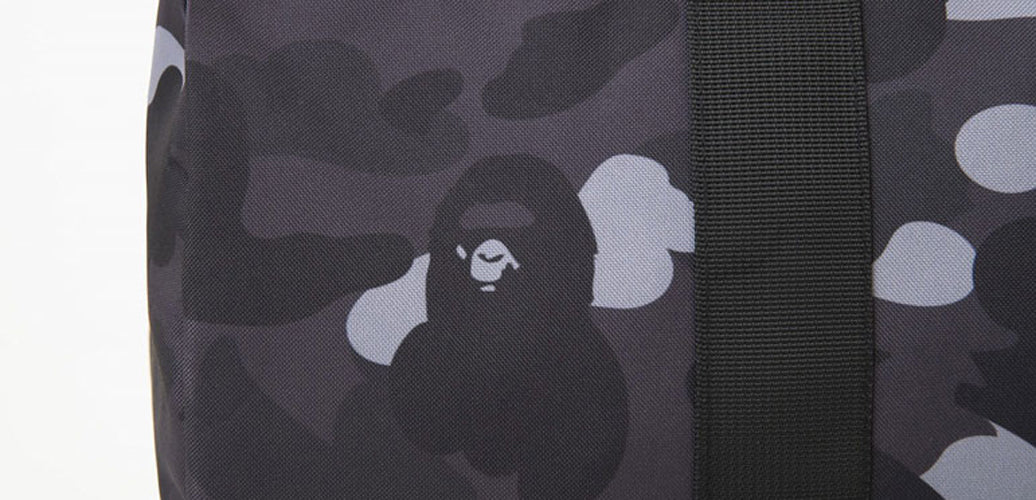 A Bathing Ape BAPE Duffle Bag Hand Bag Camo Black 2022 Spring Collection