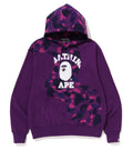 A BATHING APE COLOR CAMO COLLEGE CUTTING RELAXED FIT HOODIE