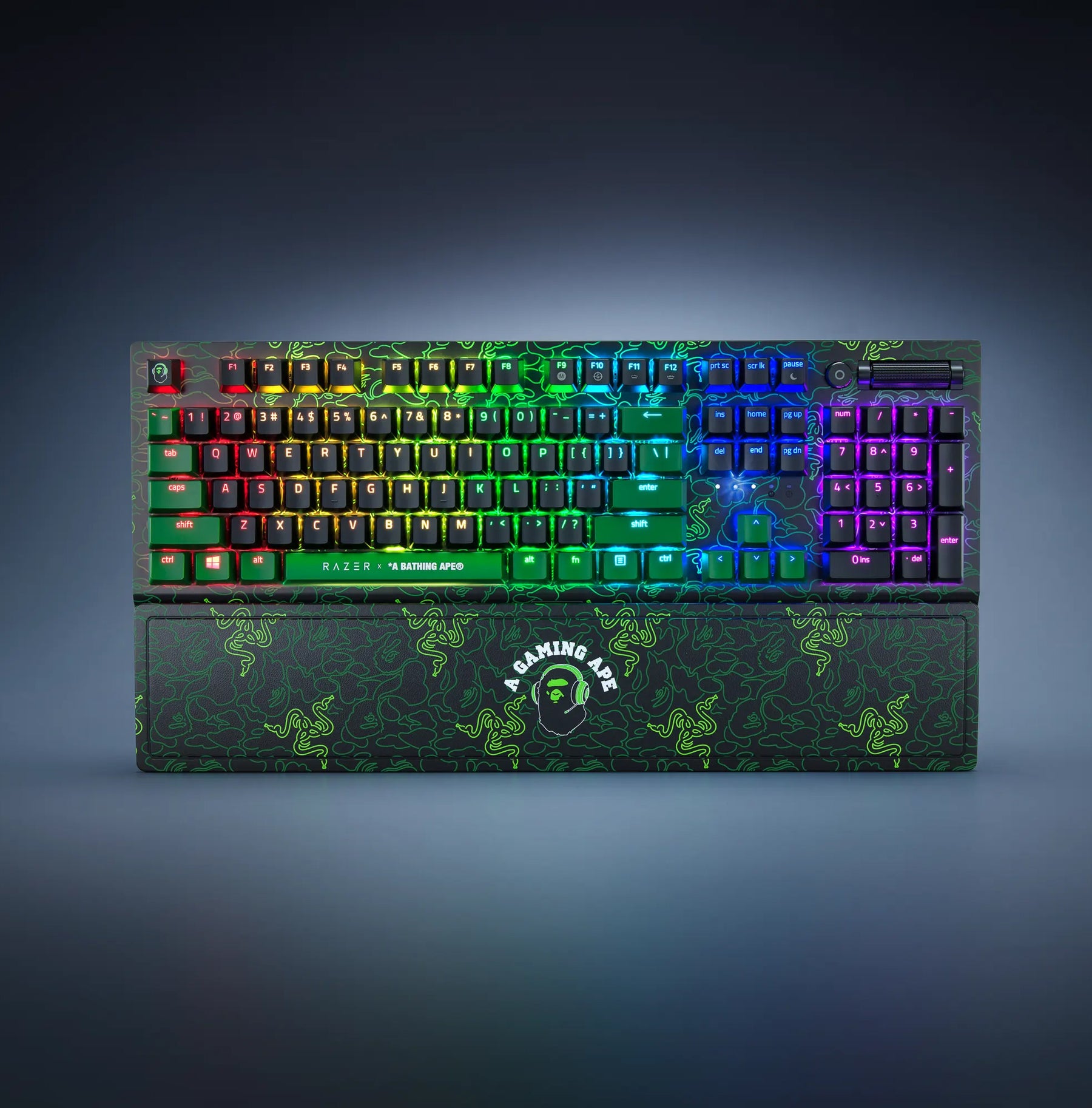 A BATHING APE BAPE x RAZER NEON CAMO BLACKWIDOW V3