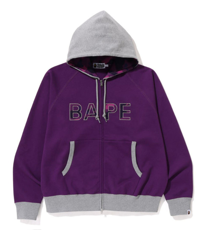 A BATHING APE COLOR CAMO THERMAL PATCH LOOSE FIT ZIP HOODIE