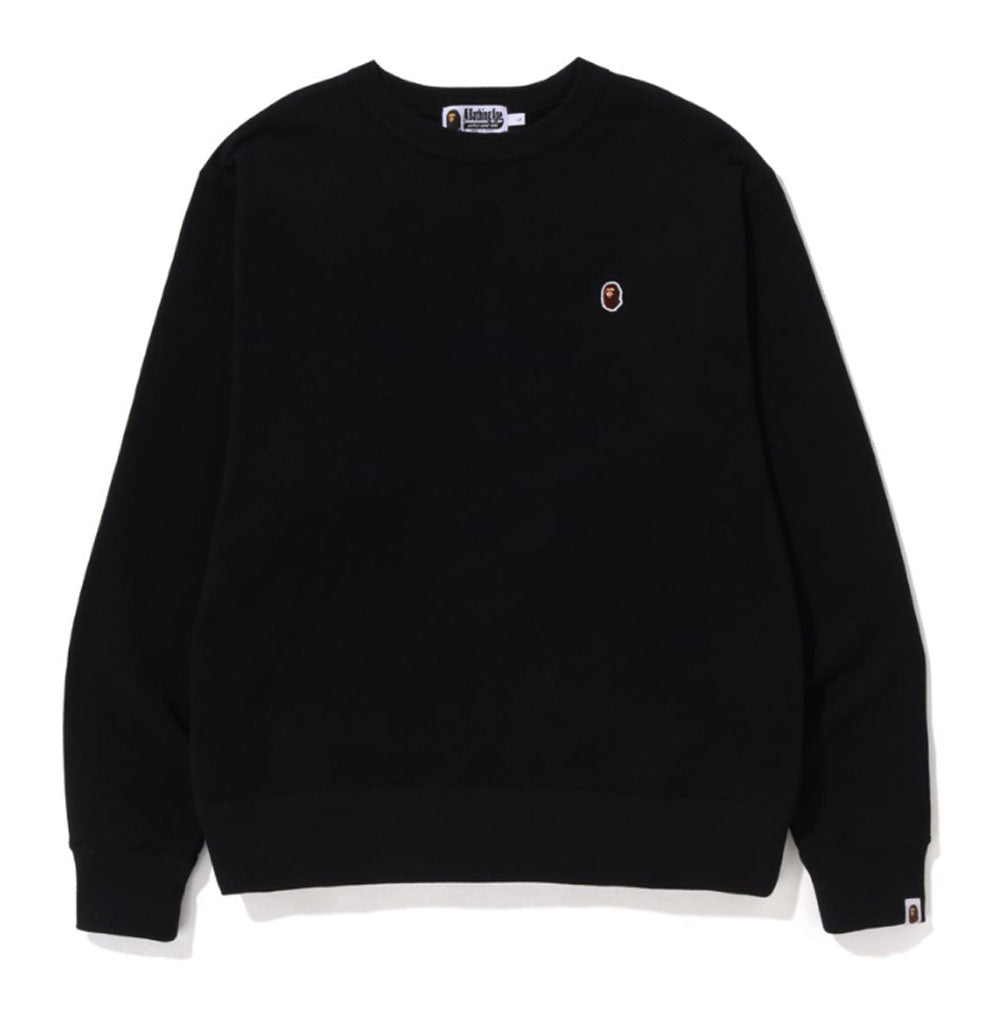 A BATHING APE APE HEAD ONE POINT RELAXED FIT CREWNECK 