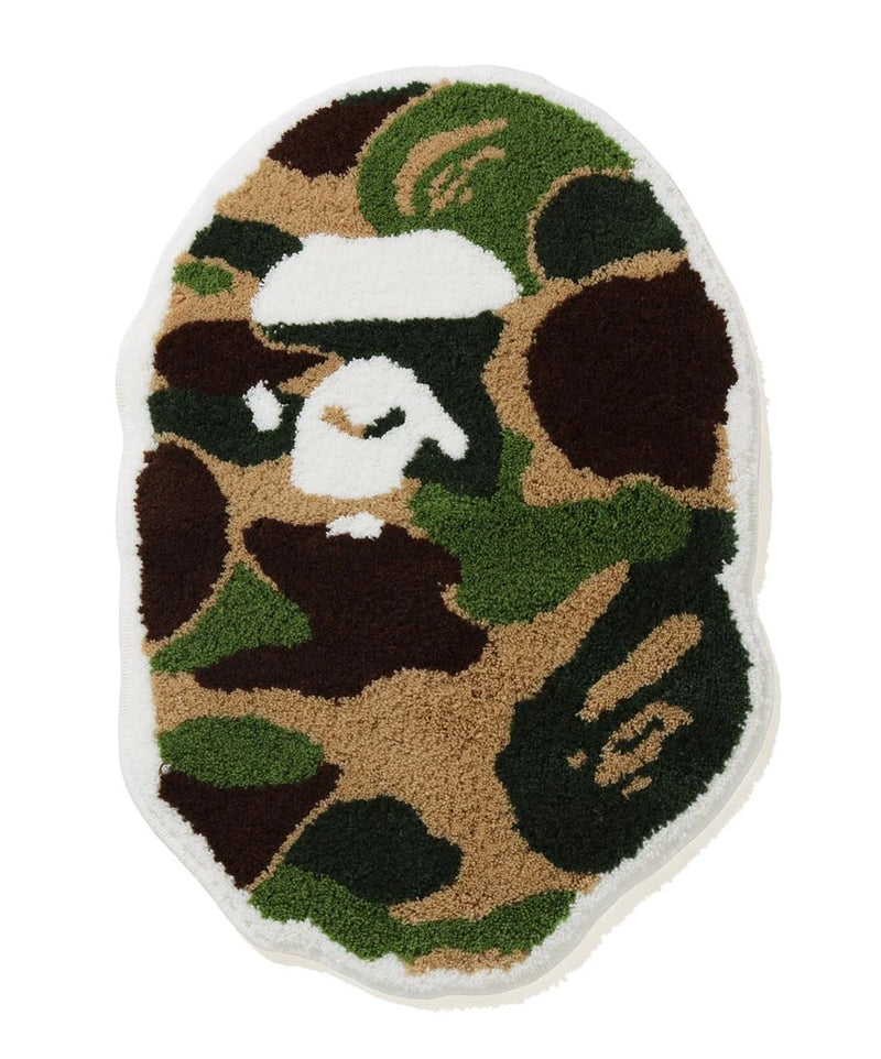 A BATHING APE ABC CAMO APE HEAD RUG MAT