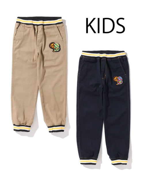 A BATHING APE BAPE KIDS BABY MILO PATCH JOGGER PANTS