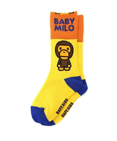 A BATHING APE BAPE KIDS BABY MILO CUFFS SOCKS