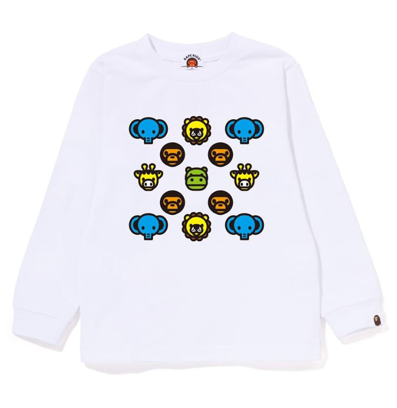 A BATHING APE BAPE KIDS BMILOGRAM L/S TEE