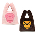 A BATHING APE BABY MILO STORE BABY MILO FUR TOTE BAG