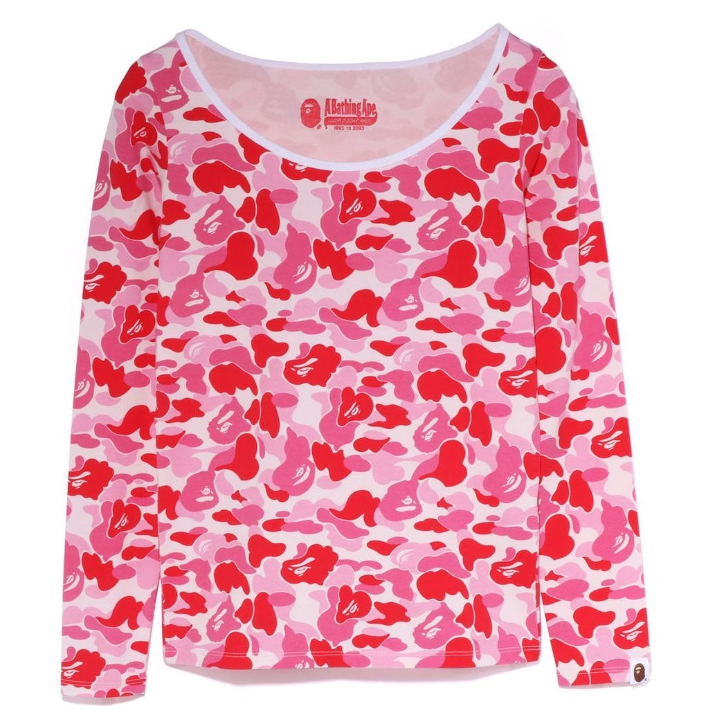 A BATHING APE Ladies' ABC CAMO L/S TEE – happyjagabee store