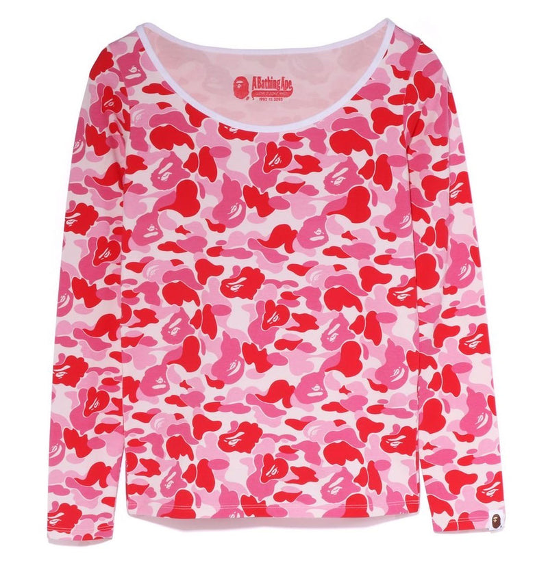 A BATHING APE Ladies' ABC CAMO L/S TEE