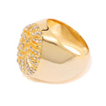 A BATHING APE APE HEAD CRYSTAL STONE RING