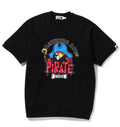 A BATHING APE CAPTAIN APE PIRATE SHORT SLEEVE SWEAT CREWNECK