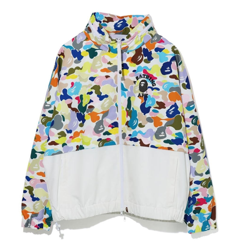 A BATHING APE Ladies' MULTI CAMO WIDE CROPPED JACKET