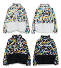 A BATHING APE Ladies' MULTI CAMO WIDE CROPPED JACKET