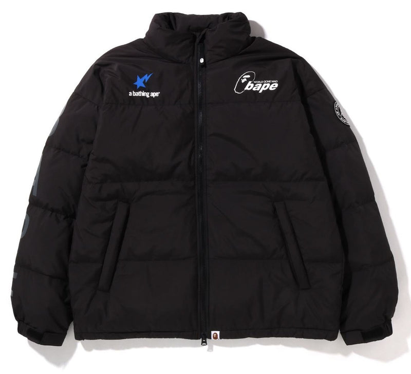 A BATHING APE SOCCER GAME GRAPHIC RELAXED DOWN JACKET