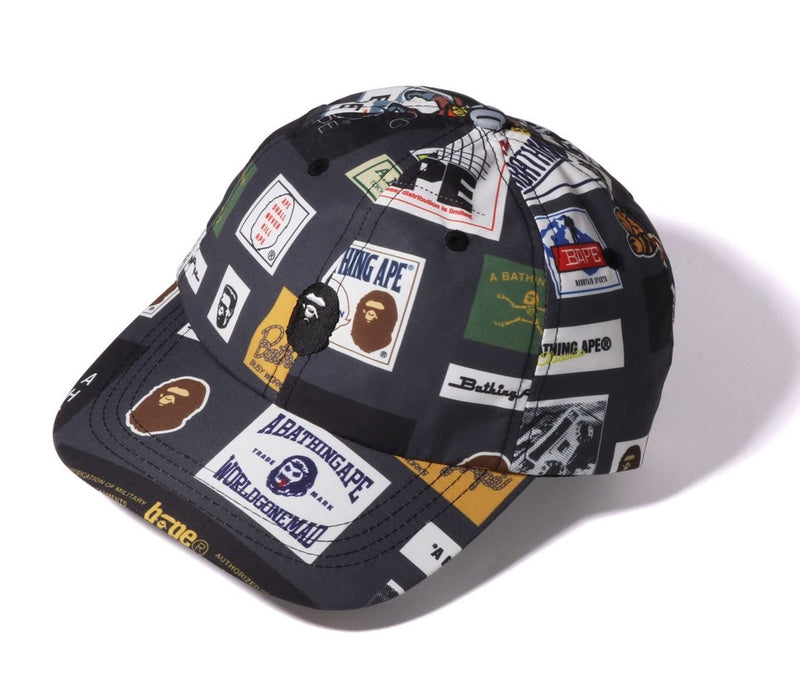 A BATHING APE BAPE MULTI LABEL PANEL CAP