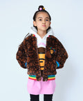 A BATHING APE BAPE KIDS ALL BABY MILO FAUX FUR JACKET