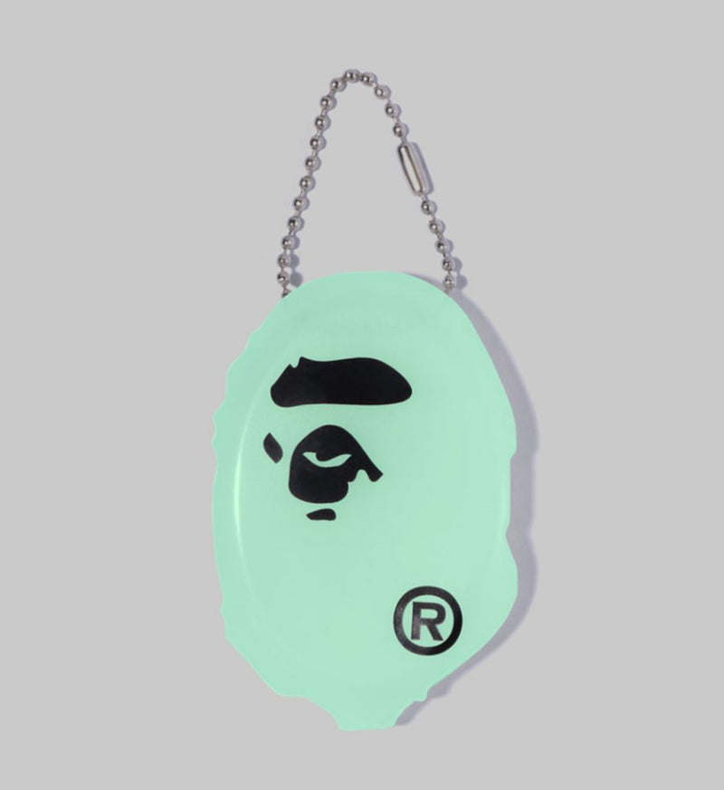 A BATHING APE APE HEAD COIN CASE Glow in the Dark
