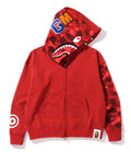 A BTHING APE COLOR CAMO GIANT SHARK LOOSE FIT FULL ZIP HOODIE