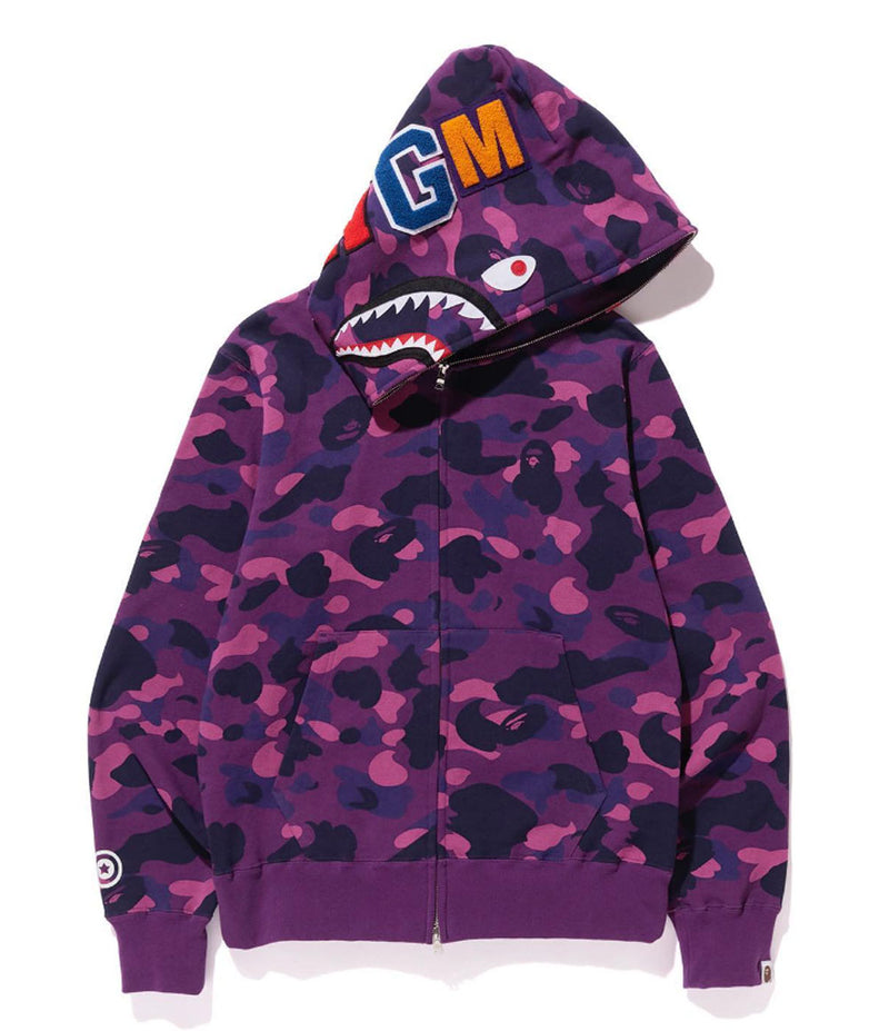 A BATHING APE COLOR CAMO SHARK HOODIE