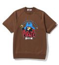 A BATHING APE CAPTAIN APE PIRATE SHORT SLEEVE SWEAT CREWNECK