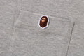 A BATHING APE APE HEAD ONE POINT POCKET TEE