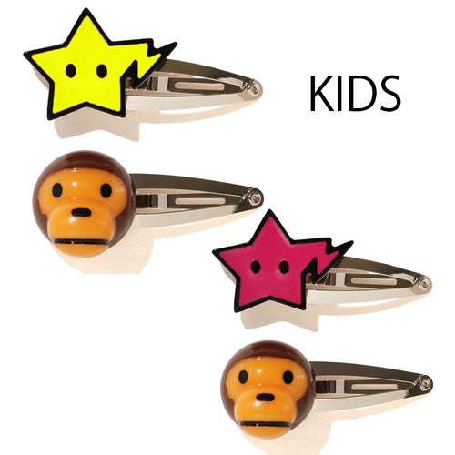 A BATHING APE BAPE KIDS BABY MILO STA HAIR CLIP SET