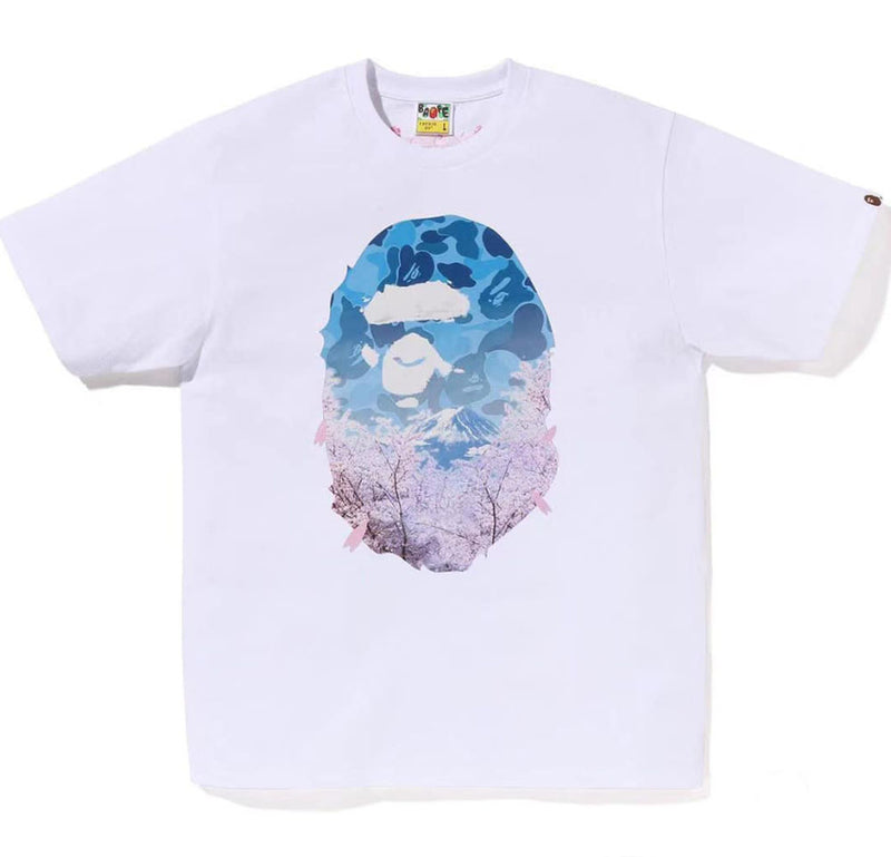 A BATHING APE SAKURA PHOTO APE HEAD TEE