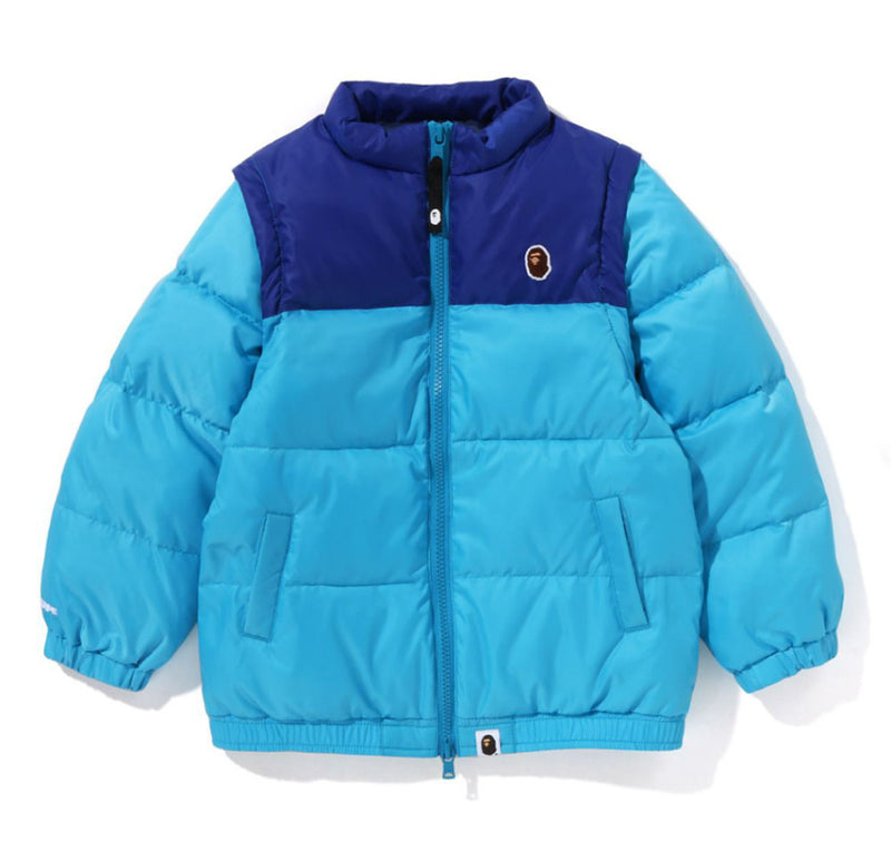 A BATHING APE BAPE KIDS DETACHABLE DOWN JACKET