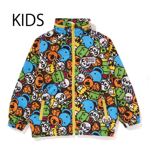 A BATHING APE BAPE KIDS MILO ALL FRIENDS LIGHT JACKET