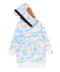 A BATHING APE BAPE KIDS NEW MULTI CAMO SHARK HOODIE ONEPIECE