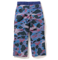 A BATHING APE BAPE KIDS GRID CAMO SUSPENDERS PANTS