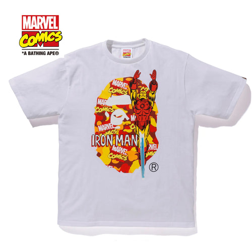 A BATHING APE BAPE x MARVEL CAMO IRON MAN TEE