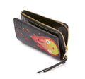 LOEWE x Studio Ghibri Howl's Moving Castle Calcifer slim zip bifold wallet in satin calfskin