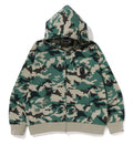 A BATHING APE WOODLAND CAMO LOOSE FIT FULL ZIP HOODIE