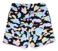 A BATHING APE Ladies' NEW MULTI CAMO OVERSIZED SWEAT SHORTS